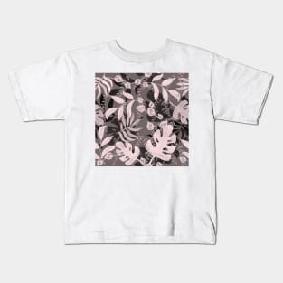 Warm Gray Jungle Kids T-Shirt